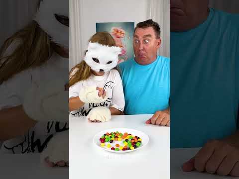 Skittles Rainbow Effect 😹🌈😱 #сats #milaniacat #funnyshorts #tiktok #viralshorts