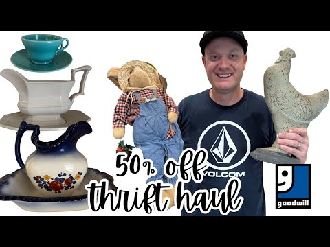 Huge Goodwill Home Decor Haul 50% off all Houseware Thrift With Me