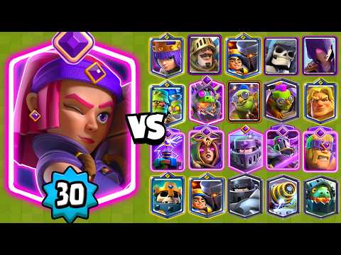 SUPER LANZAFUEGOS EVO NIVEL 30 vs TODAS LAS CARTAS | Clash Royale