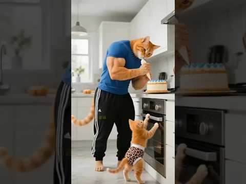 dad cat saved his son from thieves 😺#cat #catsoftiktok #shortfeed #trendingshorts #shorts