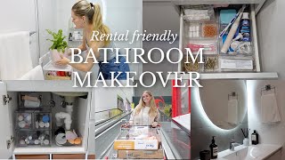 BATHROOM MAKEOVER! (aesthetic + affordable) | organisation + rental friendly diys