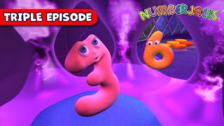 Into the Teens – Slide and Turn – Six of One | Numberjacks TRIPLE Full Episodes