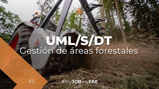 La trituradora forestal FAE con un tractor Fendt en Alemania