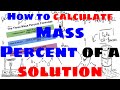 Calculating Mass Percent in Solutions
