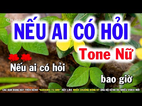 Karaoke Nếu Ai Có Hỏi – Tone Nữ Beat Phối Mới Cực hay | Nhạc Sống Tú Anh