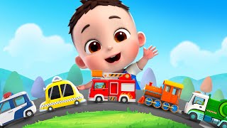 Five Rescue Vehicles Go! 🚓🚒🚂🚛🚕 | Fire Truck, Police Car | Nursery Rhymes & Kids Songs | LiaChaCha