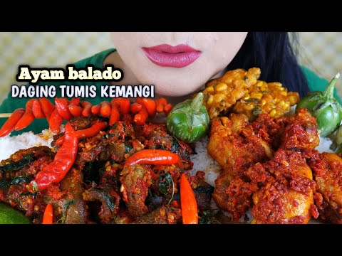 ASMR TUMIS DAGING KEMANGI PEDAS, AYAM BALADO, BAKWAN JAGUNG | EATING SOUNDS