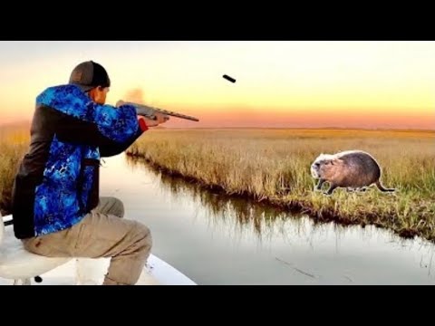 GIANT -NUTRIA RAT- Catch Clean & Cook (Louisiana CAST & BLAST) - Bluegabe