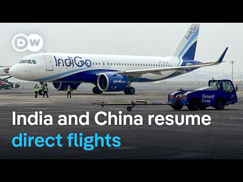 YouTube video thumbnail: India and China Resume Direct Flights as Ties Improve