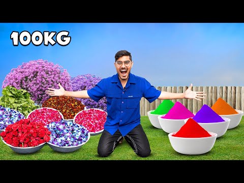 Herbal Holi Colour Making From 100 KG Flowers- Chemical Free | 100 किलो फूलों से किटंक गुलाल बनेगा?