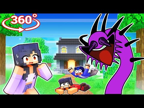 Aphmau Surviving Against Sprunki Durple Phase 5 in Minecraft - Gameplay 360°