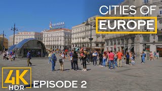 4K HDR European Cities Walking Tour - Ep 2 | Exploring Madrid – Real City Sounds & Iconic Landmarks