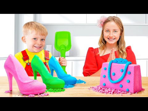 Roma Tests Fun Tricks with Kinetic Sand