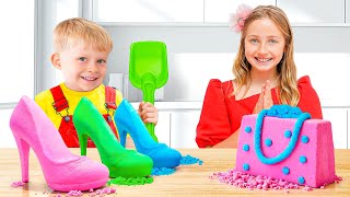 Roma Tests Fun Tricks with Kinetic Sand
