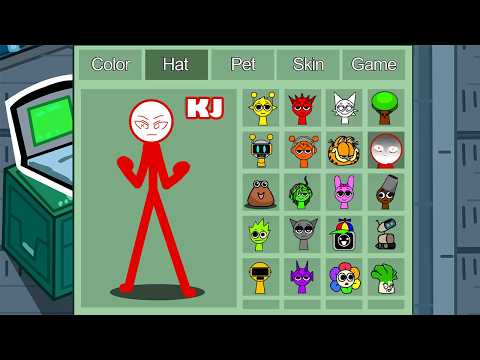 KJ (stickman) in Among Us ◉ funny animation - 1000 iQ impostor