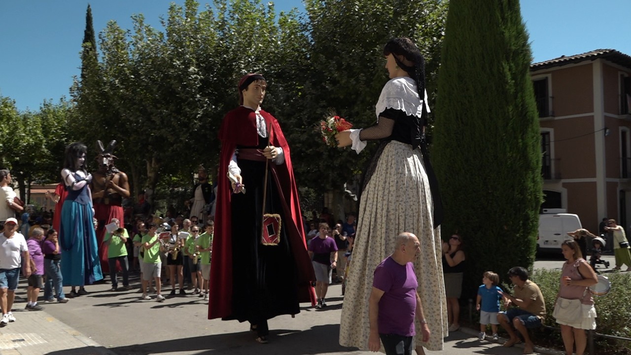 La trobada de gegants, un dels actes més esperats de la festa major de Centelles