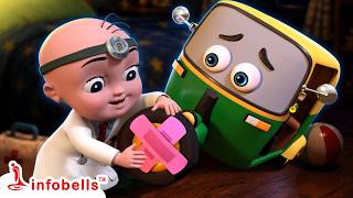 ஐந்து குட்டி ஆட்டோக்கள் கட்டிலில் குதித்தன - Five Little | Tamil Rhymes for Children | Infobells