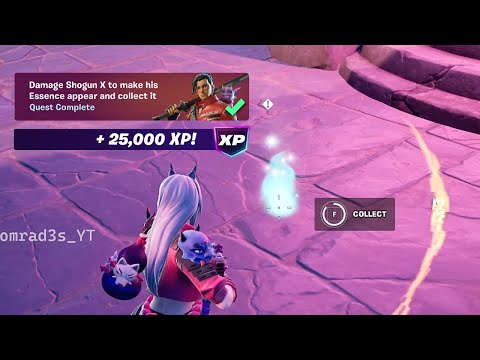 How to EASILY Damage Shogun X to make his Essence appear and collect it Fortnite