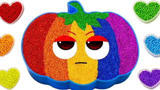 ASMR Slime Video l How To Make Rainbow Pumpkin Bathtub With Glitter Slime | Making By YoYo
