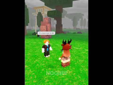 $0 Vs $9999 Teammate 😂💀 #99nightintheforest #roblox