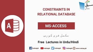 Constraints in Relational Database