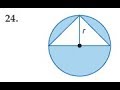 Area Calculations Involving Triangles and Circles