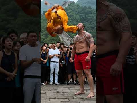 The strong man thought the old monk was easy to bully, but obviously he was wrong. #fight #wrestling