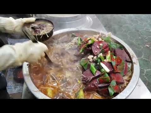 Delicious street food at a Korean country market