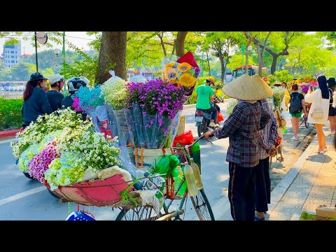 Vietnam Walking Tour 4K🇻🇳 - Hanoi Capital at Autumn