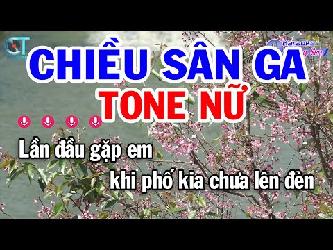 Karaoke Chiều Sân Ga Tone Nữ ( Gm ) Nhạc Sống Mới || Karaoke Đồng Sen