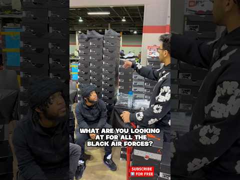 Buying 120 Pairs Of Black Air Forces For $17,000… Who Won The Deal? 😳🤷‍♂️