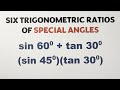 Trigonometric Values and Simplifications