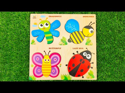 Learn Insects name with toy puzzle | Educational videos for kids & toddlers