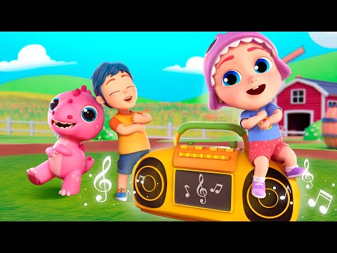 A Ram Sam Sam Dance | Baby Dino Dancing | Funny Bunny - Kids Songs & Nursery Rhymes