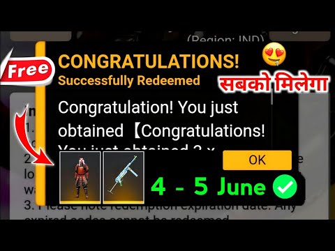 FREE FIRE REDEEM CODE TODAY 4 JUNE REDEEM CODE FREE FIRE | FF REDEEM CODE TODAY 4 JUNE