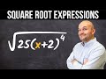 Square Roots and Radicals Concepts