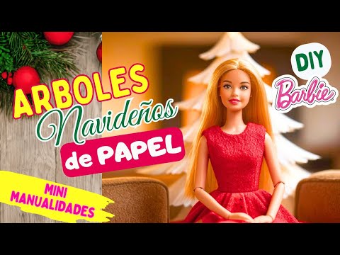 3 IDEAS de ARBOL de navidad en miniatura y para CASA DE MUÑECAS BARBIE 🙌🎄