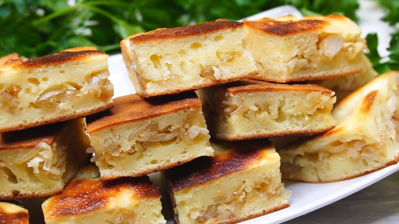 Быстрый Пирог на сковороде, начинку можно брать любую на Ваш вкус