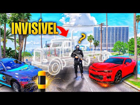 TROLEI os PLAYERS FECHANDO a RUA com CAMINHÃO INIVISÍVEL👻🤣  | GTA RP