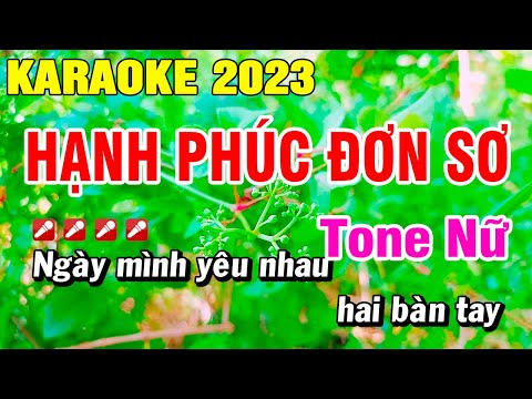 Karaoke Hạnh Phúc Đơn Sơ Nhạc Sống Tông Nữ | Hoài Phong Organ