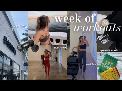 VLOG: a week of workouts, how i recover / supplements, sneaker unboxing + new books!