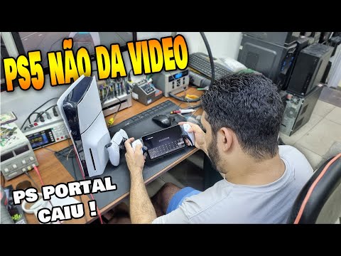 PLAYSTATION 5 COM A ENTRADA DO HDMI QUEBRADA E DEIXARAM UM PS PORTAL CAIR NO CHÃO !!!