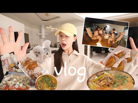 [먹방vlog] 카메라 바꾸고 내 일상 더 뚜렷히 보여주기🫣 _ 소곱창,대창+리얼캠핑+장충동족발+아현닭발+밤티라미수+모둠초밥+애플파이+마라탕+육삼겨울