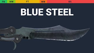 Butterfly Knife Blue Steel Wear Preview