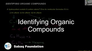 Identifying Organic Compounds