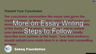 More on Essay Writing Steps to Follow