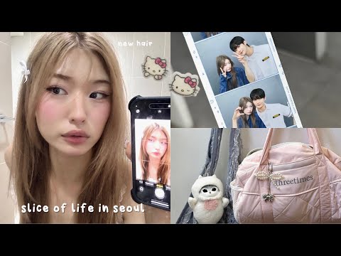 SLICE OF LIFE in seoul 🐰: korean uni festival, dyeing my hair, meeting friends, cute cafes, big haul