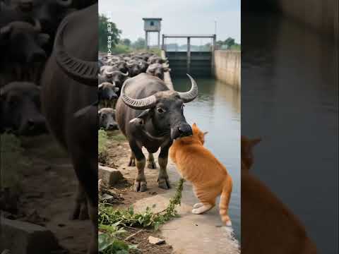 Is everyone brave enough to take the glass walkway? #OrangeCatDad# Positive energy #OrangeCatRescues