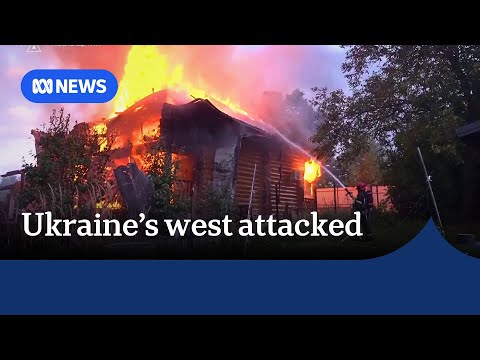 YouTube video thumbnail: Russia Launches Rare Missile and Drone Assault on Ukraine's West
