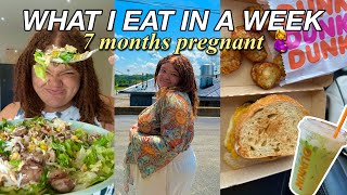 What I eat in a Week 7 MONTHS Pregnant!🤰 (REALISTIC!!)